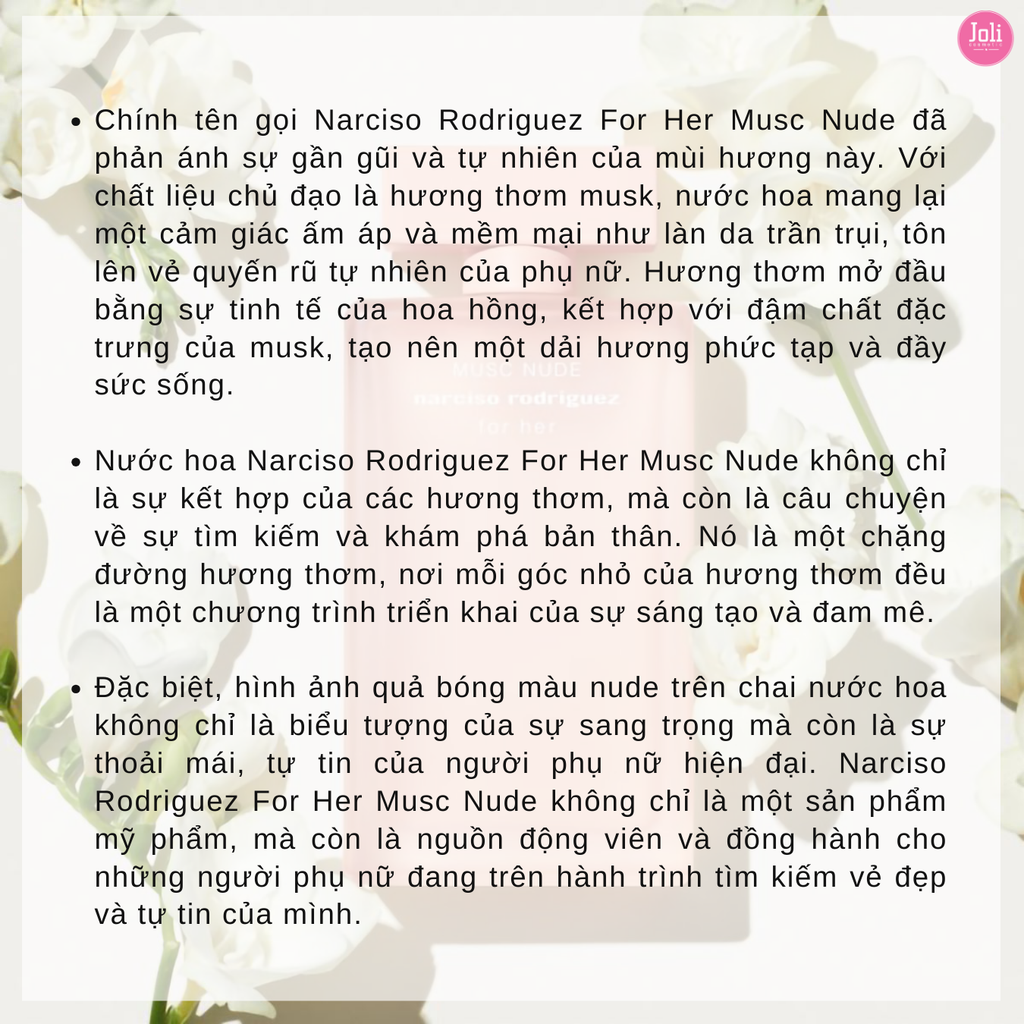 Nước Hoa Nữ Narciso Rodriguez Musc Nude For Her Eau De Parfum