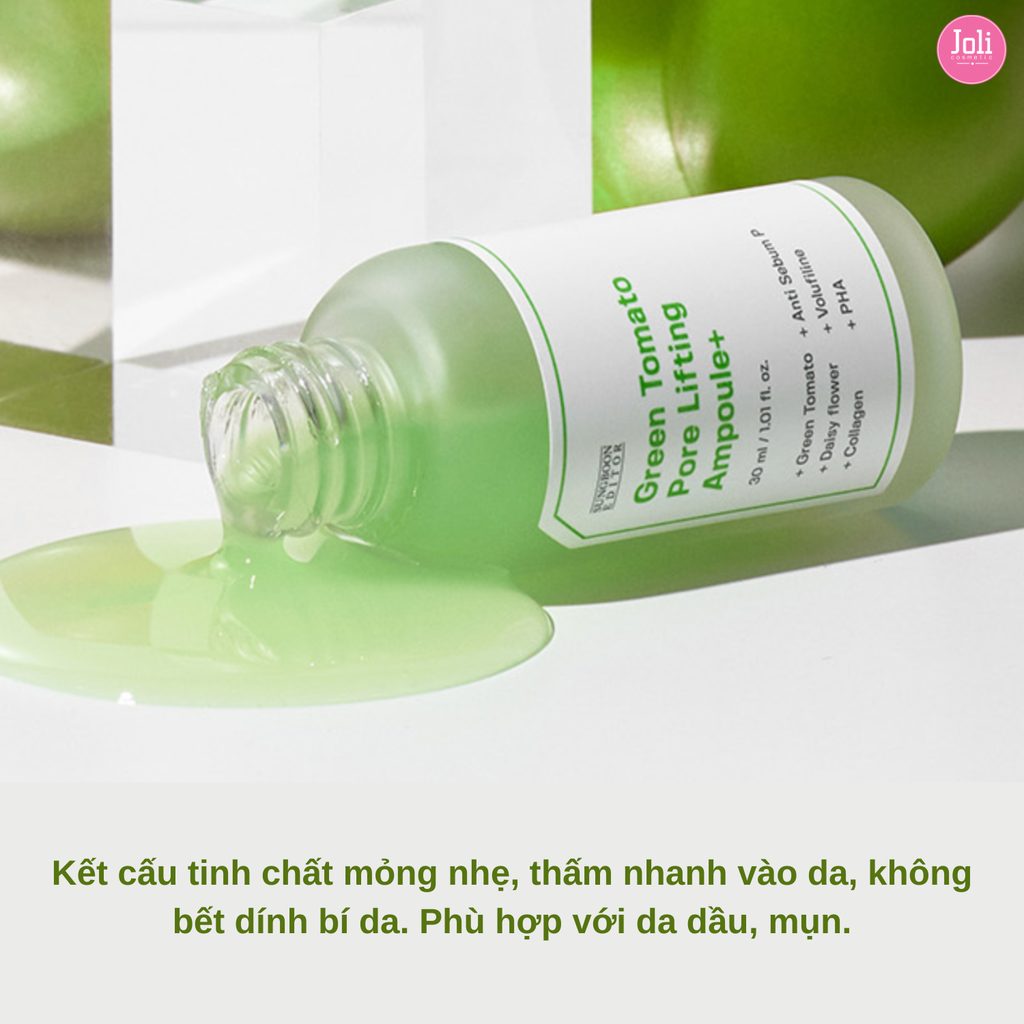 Tinh Chất Cà Chua Xanh  Sungboon Editor Green Tomato Pore Lifting Ampoule+ 30ml Hỗ Trợ Thu Nhỏ Lỗ Chân Lông