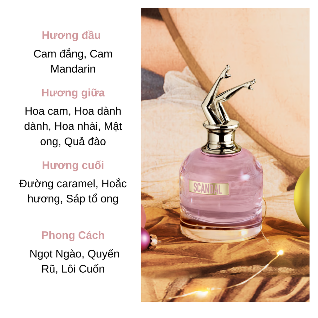 Set Nước Hoa Nữ Jean Paul Gaultier Scandal EDP (EDP 80ml + EDP 10ml + Lotion 75ml)