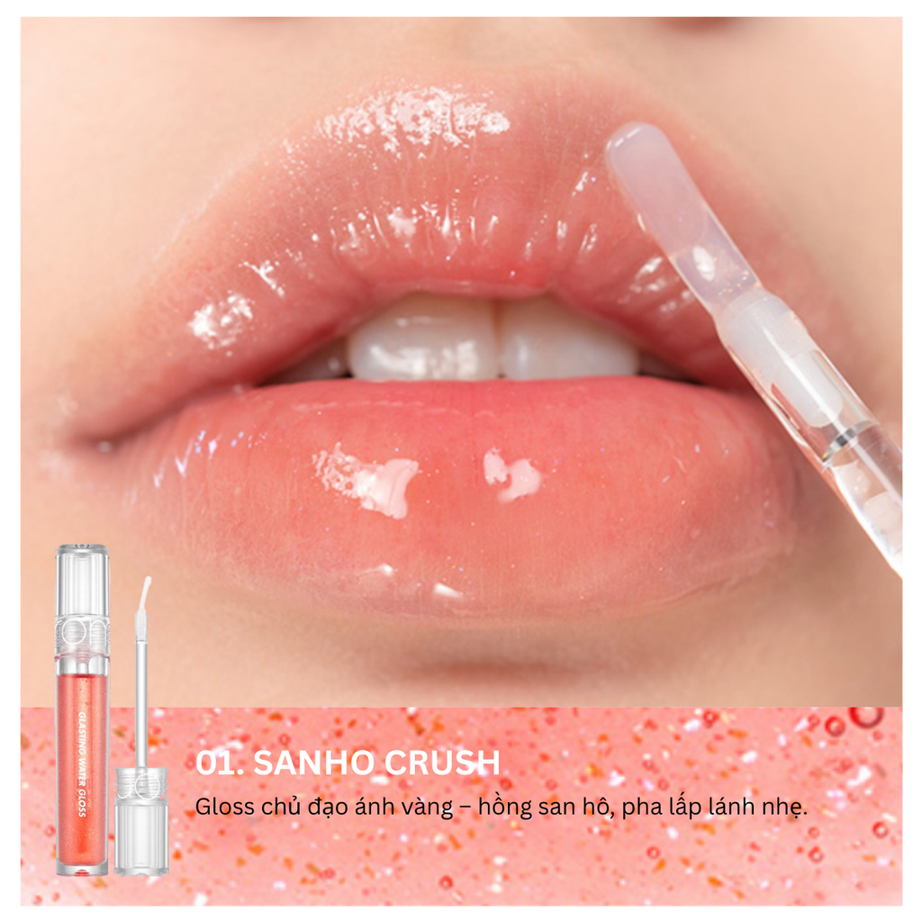 Son Tint Bóng Nhũ Nhẹ Romand Glasting Water Gloss