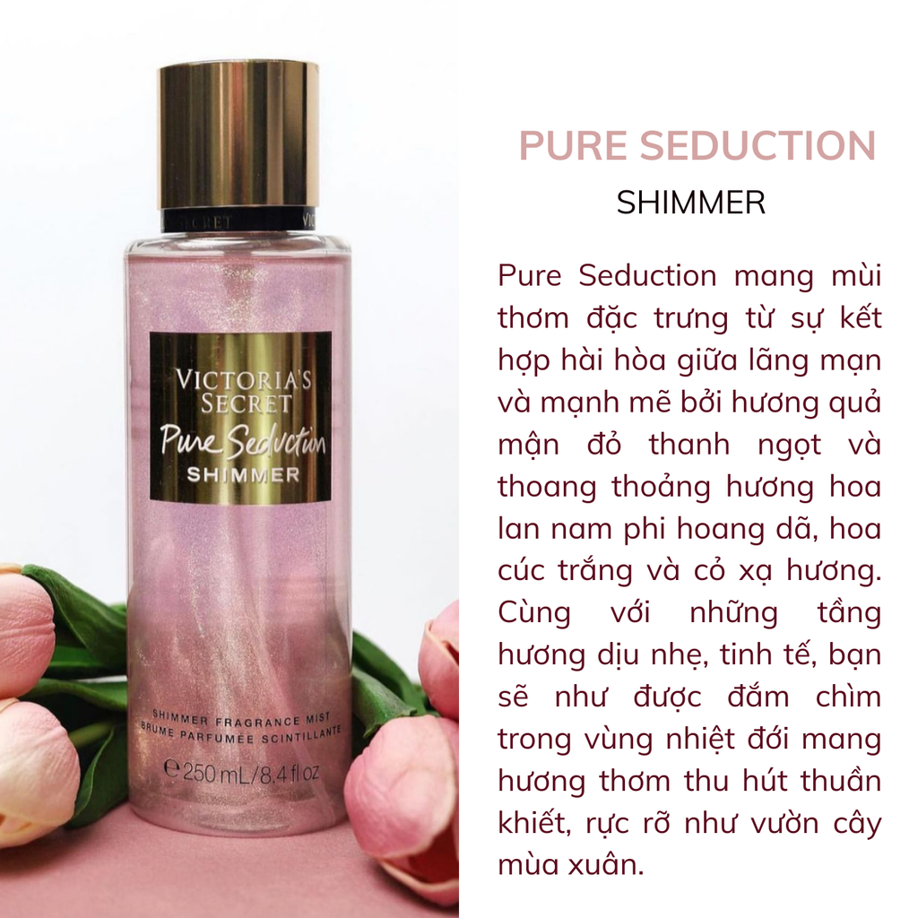 Xịt Thơm Toàn Thân Ánh Nhũ Victoria’s Secret Shimmer Fragrance Mist Brume Parfumee Scintillante 250ml