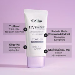 Kem Chống Nắng Nâng Tông d'Alba Waterfull Tone-Up Purple Correcting Sun Cream SPF50+ PA++++ 50ml