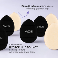 Bông Cushion Vacosi BP55 Xỏ Ngón Mini Màu Đen 5 Cái
