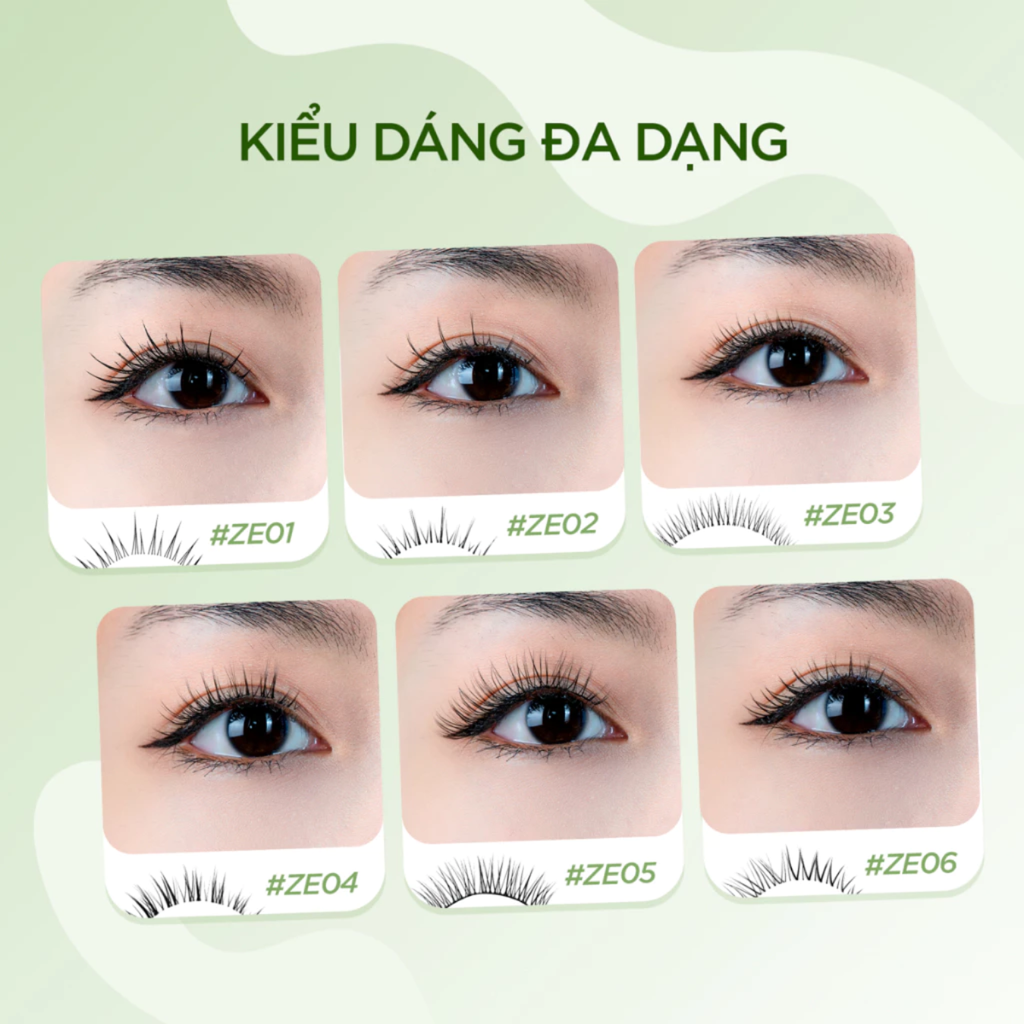Lông Mi Gân Trong Sắc Sảo Vacosi VM28 Zero-Band Eyelashes