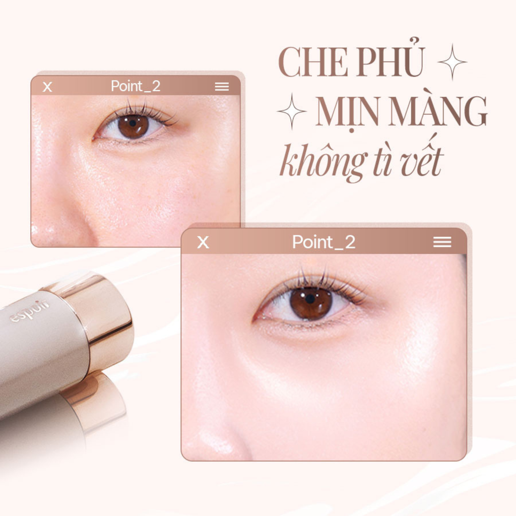 Kem Nền Dạng Thỏi Espoir Be Glow Stick Foundation SPF50+ PA++++ 11g + Tạo Khối Espoir Be Glow Shading Handy