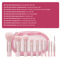 Bộ Cọ Trang Điểm 10 Cây Kèm Túi BH Cosmetics Glam On The Glow Mini Brush Set