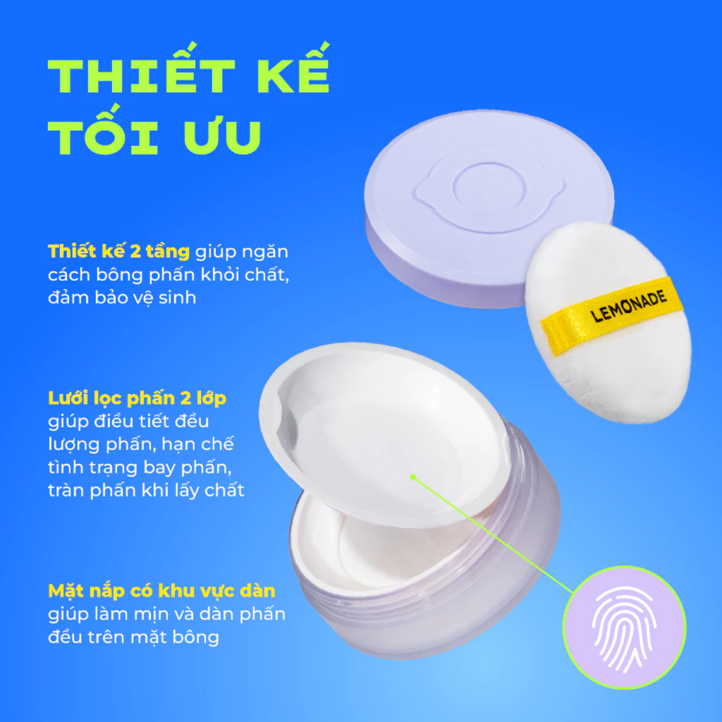 Phấn Phủ Dạng Bột Lemonade Supermatte No Makeup Loose Powder 9g
