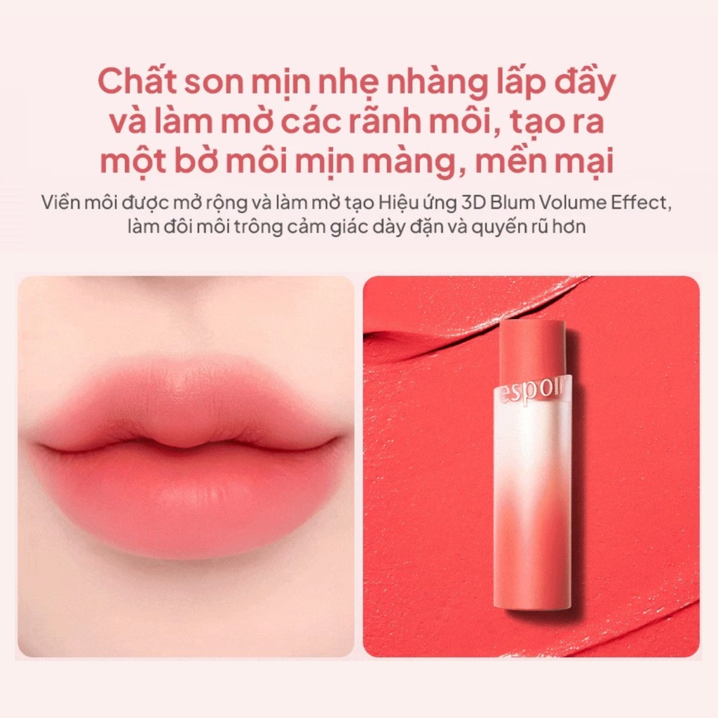 Son Thỏi Lì Espoir Nowear Lipstick Volume Matte 3g