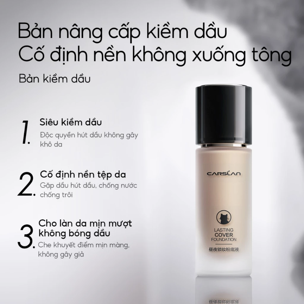 Kem Nền Cho Da Dầu Carslan Lasting Cover Foundation 30g