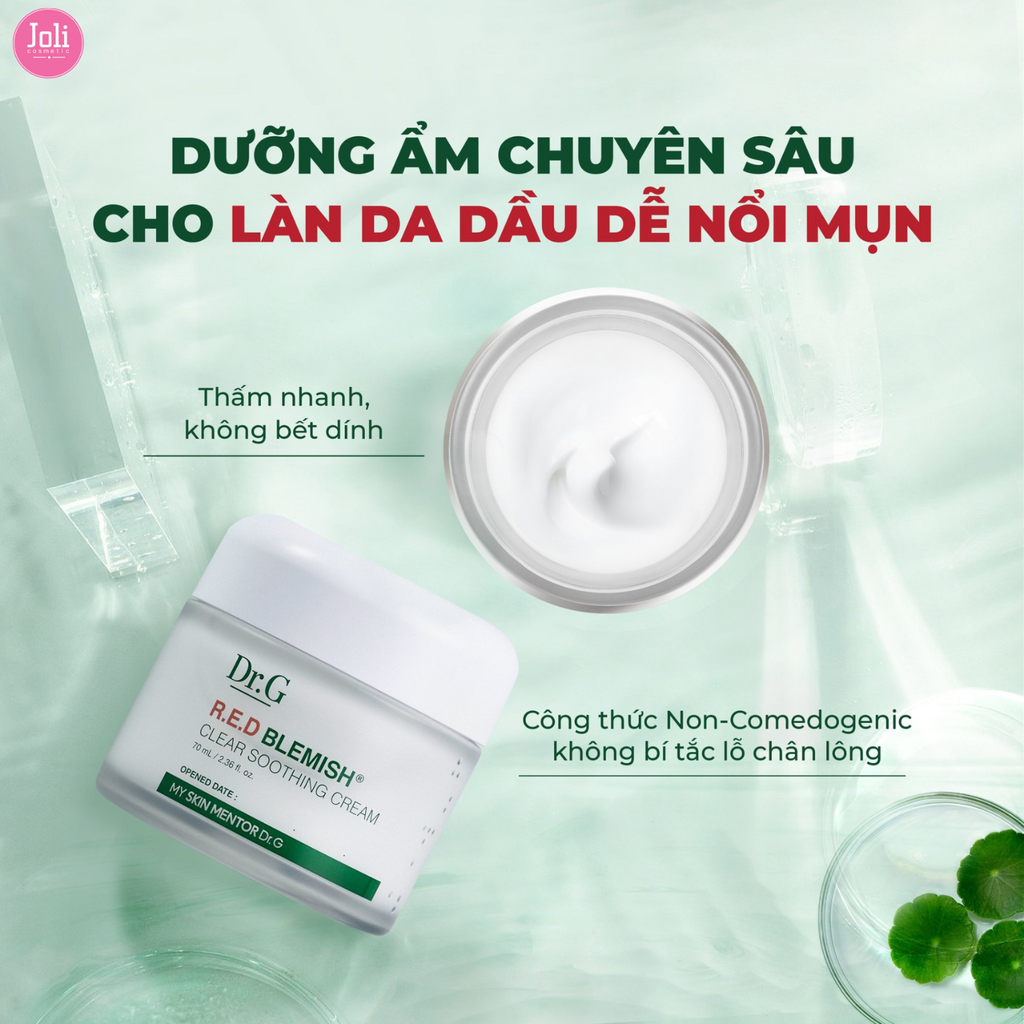 Bộ Chăm Sóc Da Dr.G R.E.D Blemish Clear Soothing Cream Bonus Set