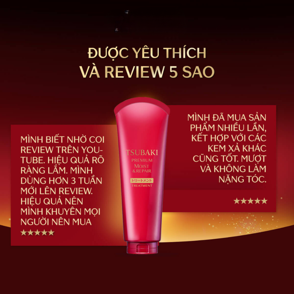 Kem Xả Dưỡng Tóc Bóng Mượt Tsubaki Premium Moist Treatment 180g