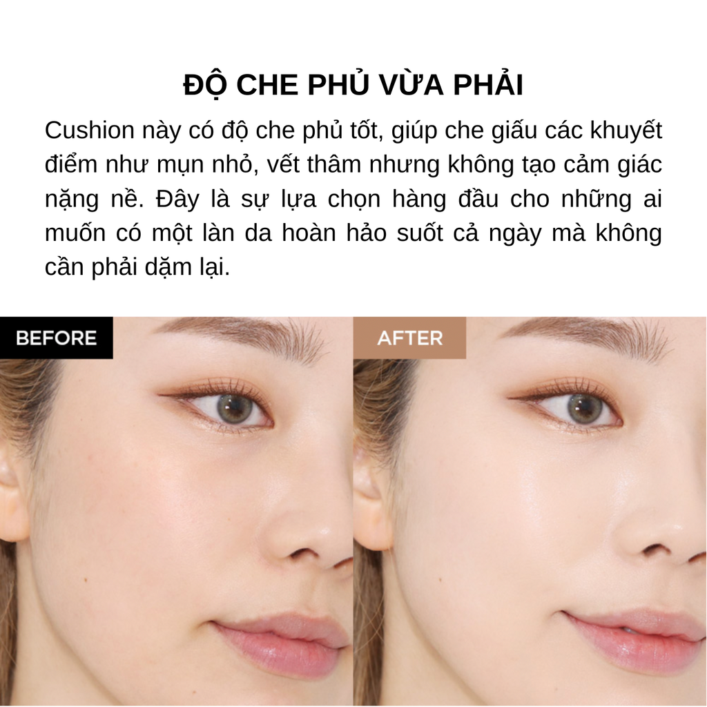 Phấn Nước Jung Saem Mool Essential Skin Nuder Cushion SPF50+ PA+++ 14g (tặng kèm lõi)