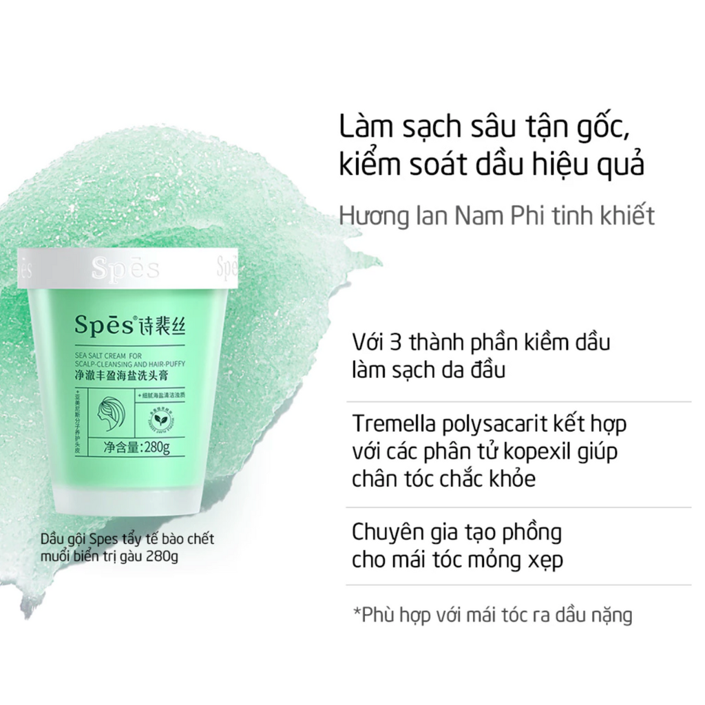 Dầu Gội Tẩy Tế Bào Chết Da Đầu Spes 280g