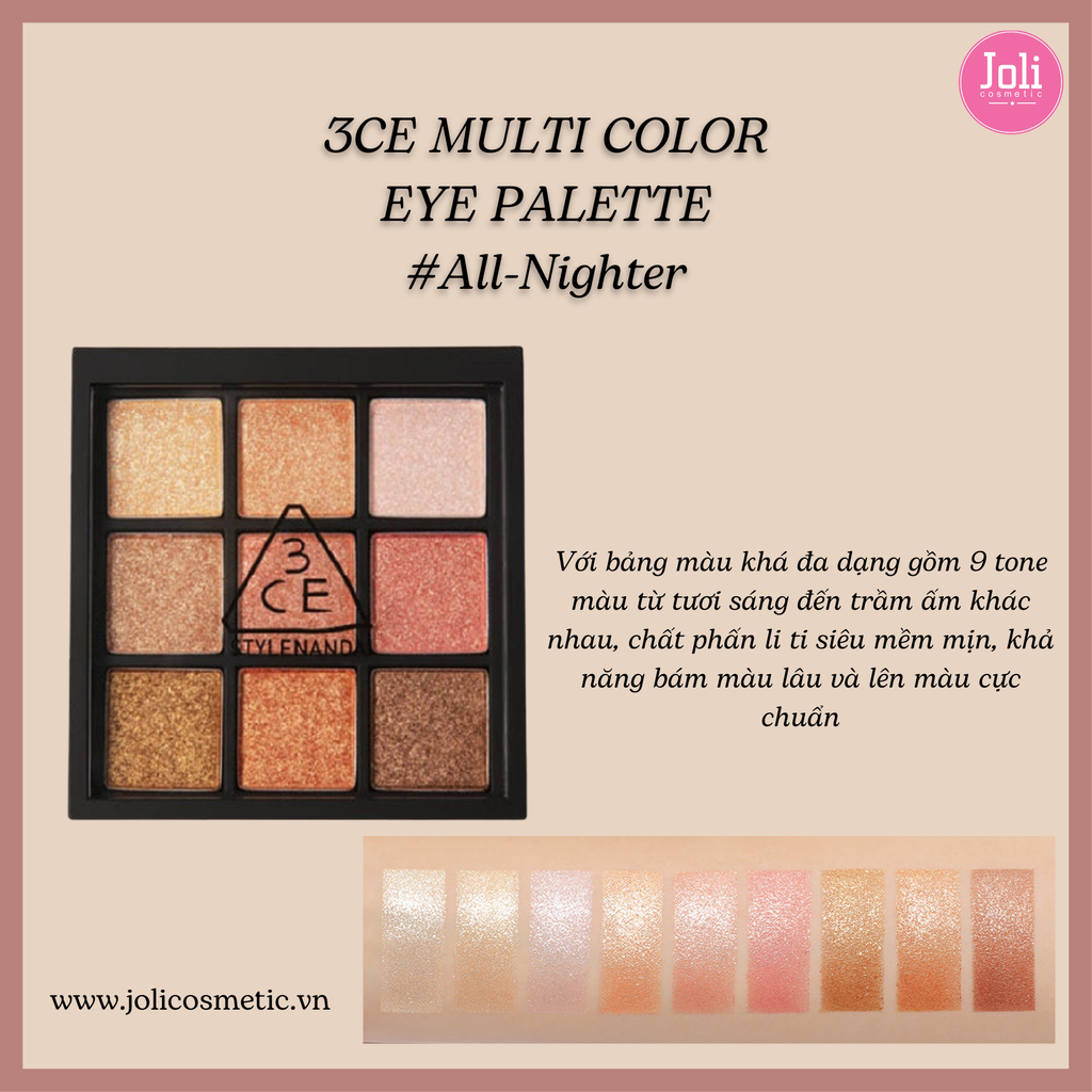 Bảng Phấn Mắt 9 Màu 3CE Multi Eye Color Palette