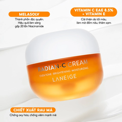 Kem Dưỡng Ẩm Hỗ Trợ Dưỡng Trắng Da Mờ Thâm Nám Laneige Radian-C Cream 10ml