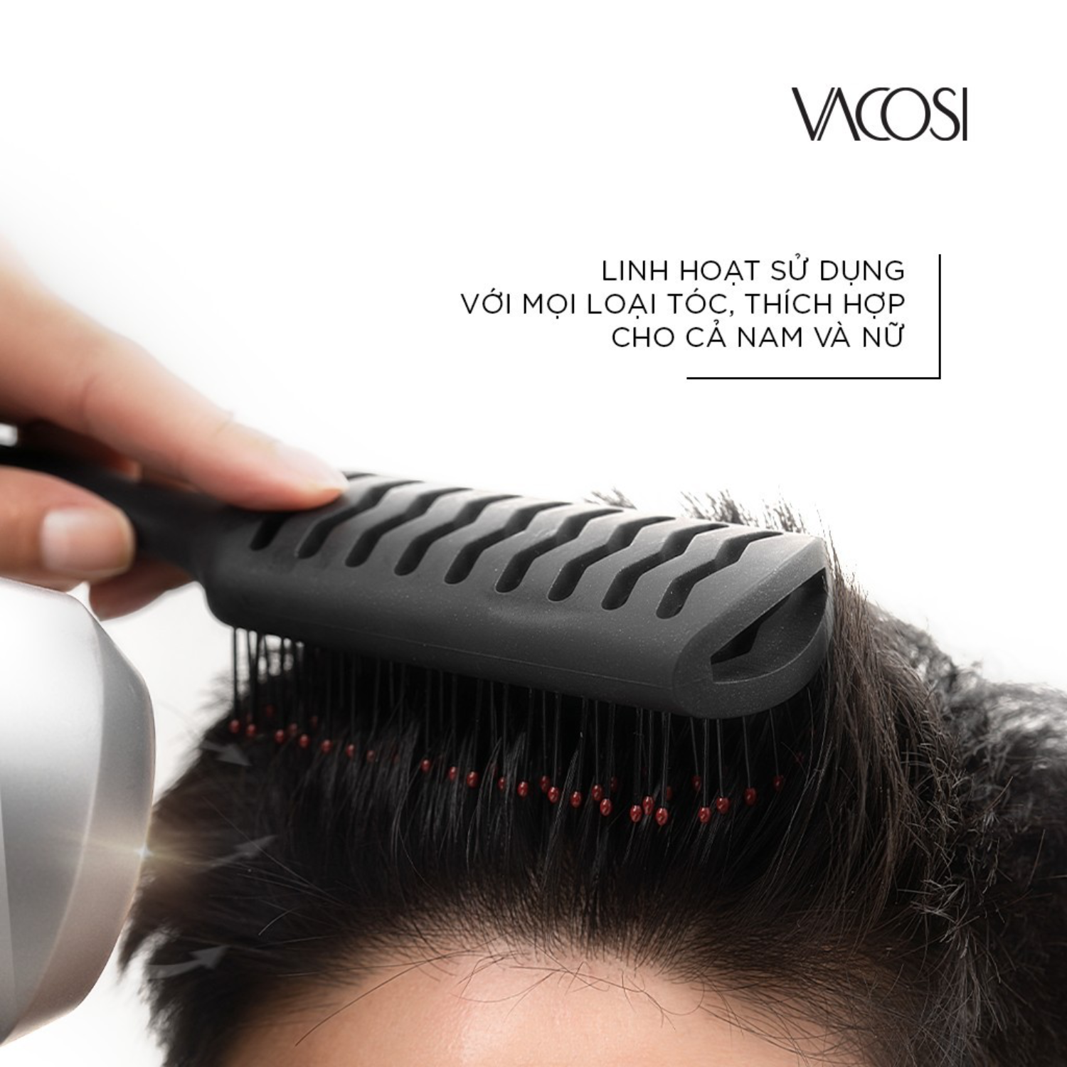 Lược bán nguyệt tạo kiểu, tạo phồng Dùng để sấy định hình nếp tóc cho các  kiểu tóc nam - Phụ kiện chăm sóc tóc | TheFaceHolic.com