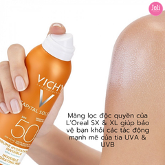 Xịt Chống Nắng Vichy Ideal Soleil Invisible Hydrating Mist SPF 50 PA+++ UVB + UVA 200ml