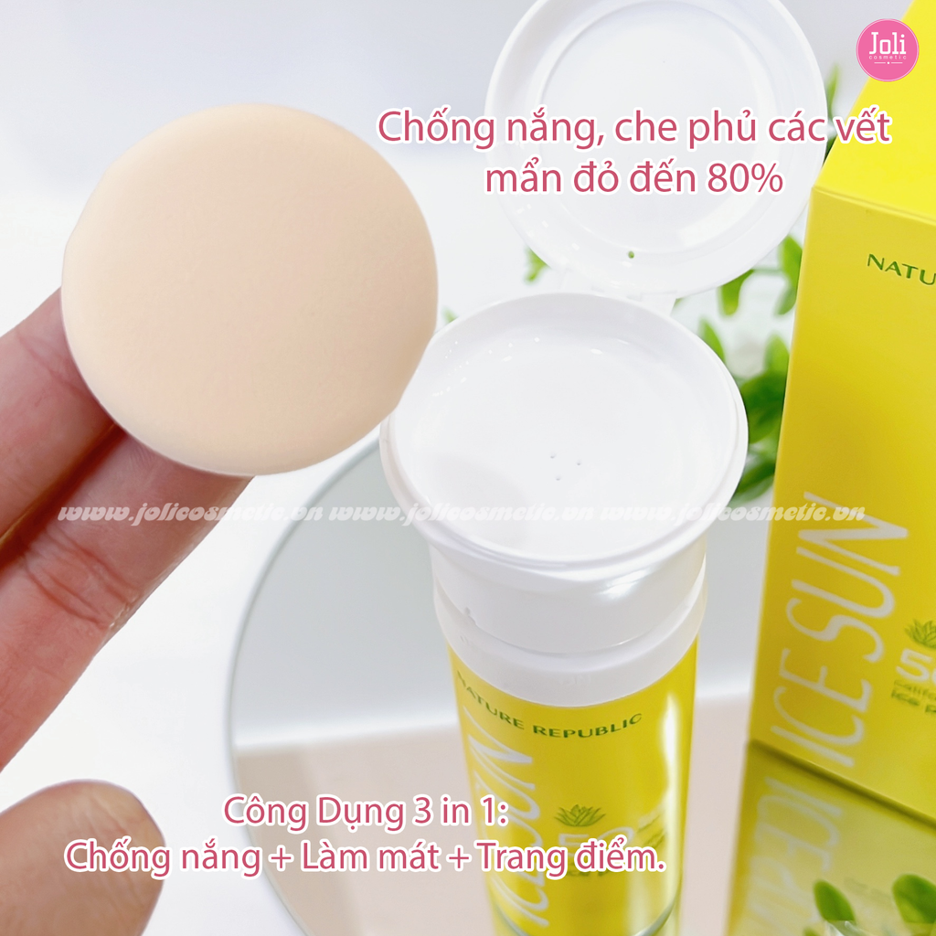 Xịt Chống Nắng Nature Republic Ice Sun California Aloe Ice Puff Sun SPF50+ PA++++ 100ml