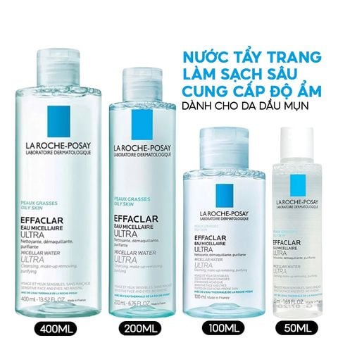 Nước Tẩy Trang Cho Da Dầu Mụn La Roche-Posay Effaclar Eau Micellaire Ultra