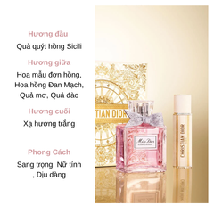 Set Nước Hoa Nữ Miss Dior Blooming Bouquet EDT (EDT 100ml + EDT 10ml)