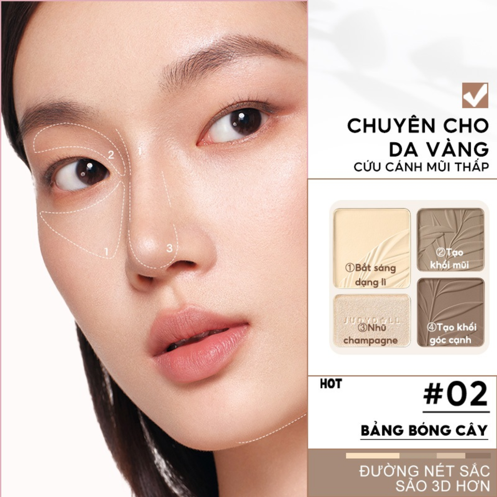 Phấn Bắt Sáng Và Tạo Khối Judydoll Highlight & Contour 9g
