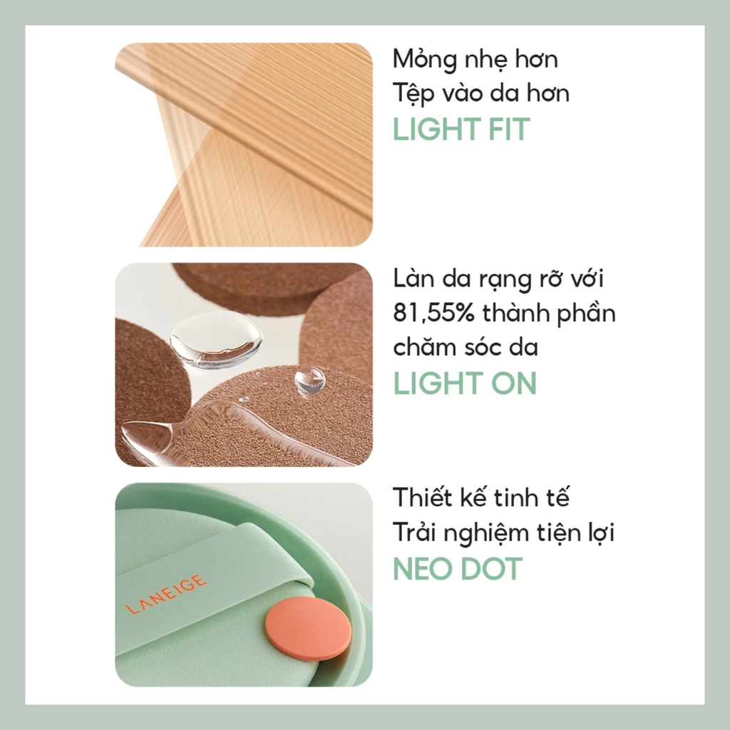 Phấn Nước Kiềm Dầu Laneige Neo Cushion Matte SPF46 PA++ 15gx2 (tặng kèm lõi)