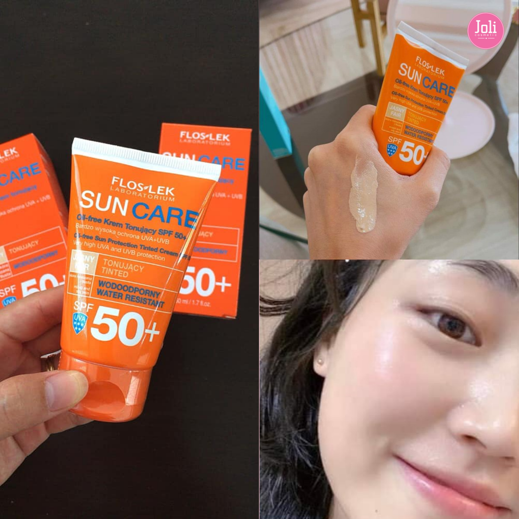 Kem Chống Nắng Kiềm Dầu Floslek Oil Free Sun Protection Tinted Cream SPF50+ 50ml