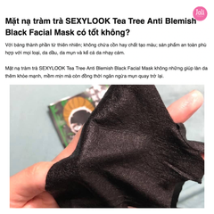 Mặt Nạ Tràm Trà Kiểm Soát Dầu Và Mụn Sexylook Tea Tree Anti Blemish Black Facial Mask 28ml