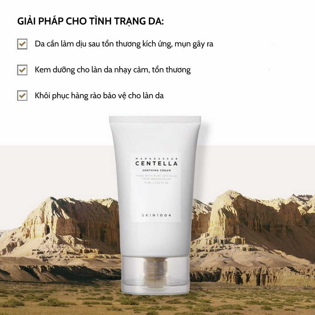 Kem Dưỡng Làm Dịu Phục Hồi Da Skin1004 Madagascar Centella Soothing Cream