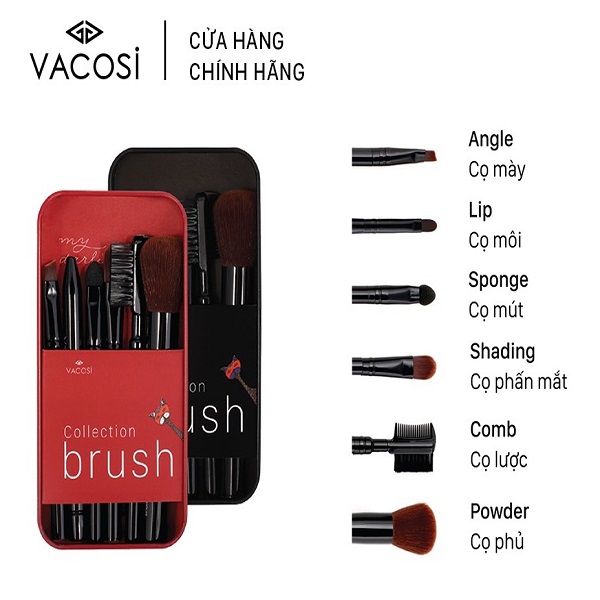 Hộp Cọ Du Lịch Vacosi My Darling 6 Cây BC23 My Darling Travel Brush SetHộp  Cọ Du Lịch Vacosi My Darling 6 Cây BC23 My Darling Travel Brush – JOLI  COSMETIC