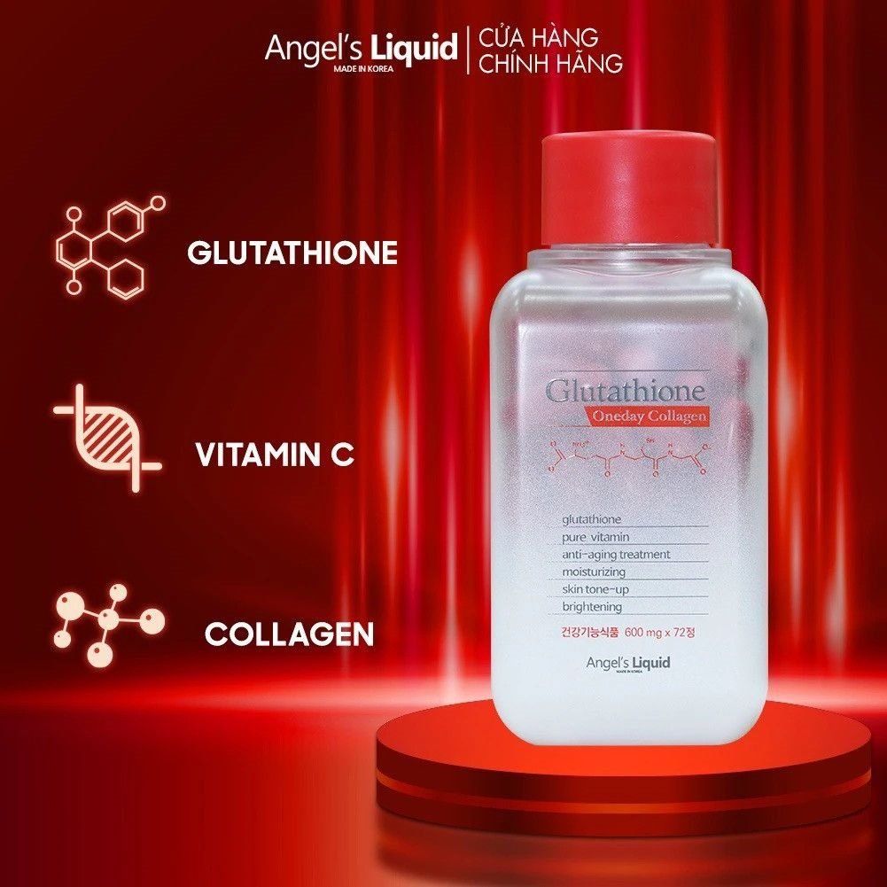 Viên Uống Dưỡng Trắng Angel's Liquid Glutathione Oneday Collagen 72 Viên