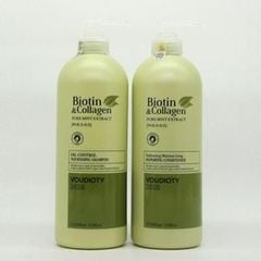 Dầu Gội & Xả Dưỡng Ẩm Yuiluim Biotin & Collagen Pure Mint Extract Softening Moisturizing