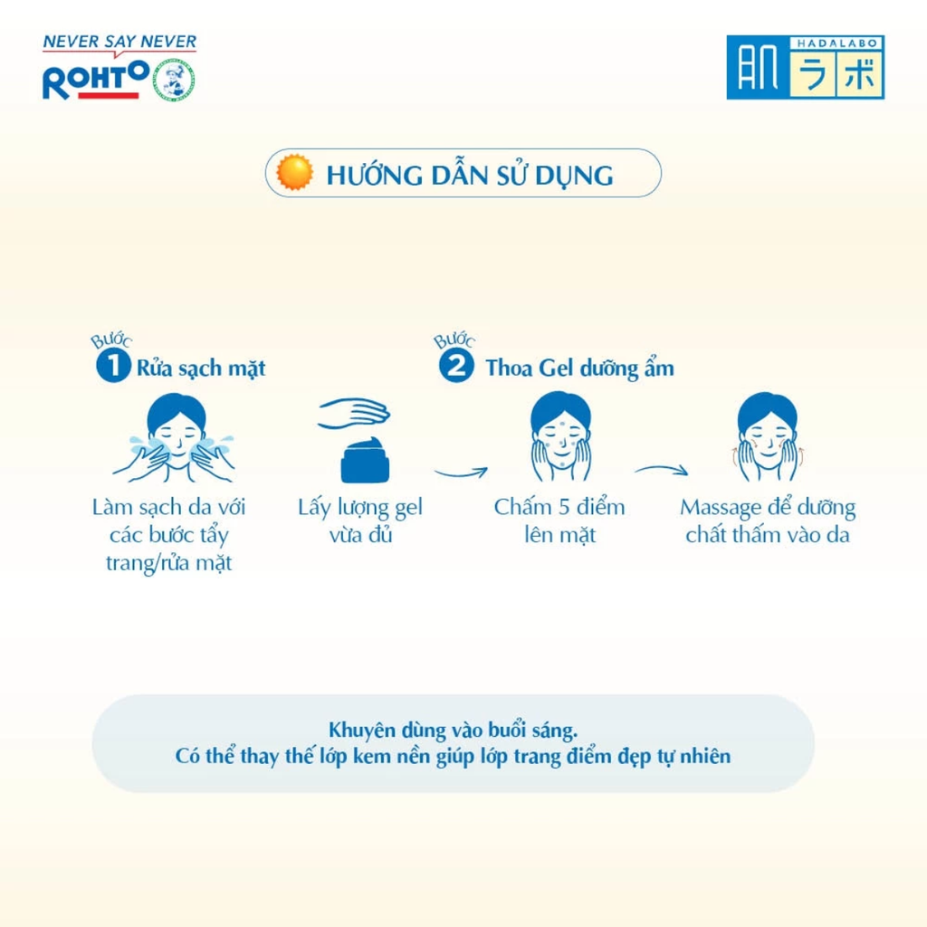 Gel Dưỡng Ẩm Chống Nắng Ban Ngày Hada Labo Koi-Gokujyun UV White Gel SPF50+ PA++++ 90g