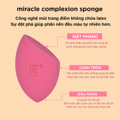 Set 2 Bông Mút Nền Và Phủ Real Techniques Miracle Complexion Sponge For Liquid + Powder Makeup