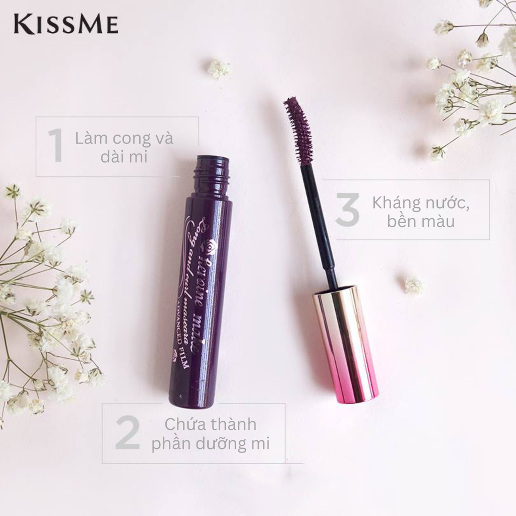 Mascara Dạng Màng Film Làm Dài Và Cong Mi Kissme Long & Curl Mascara Advanced Film 6g