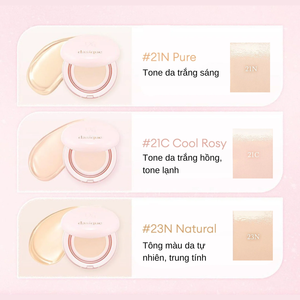 Phấn Nước Dasique Water Dewy Gel Cushion Heart Edition 10g