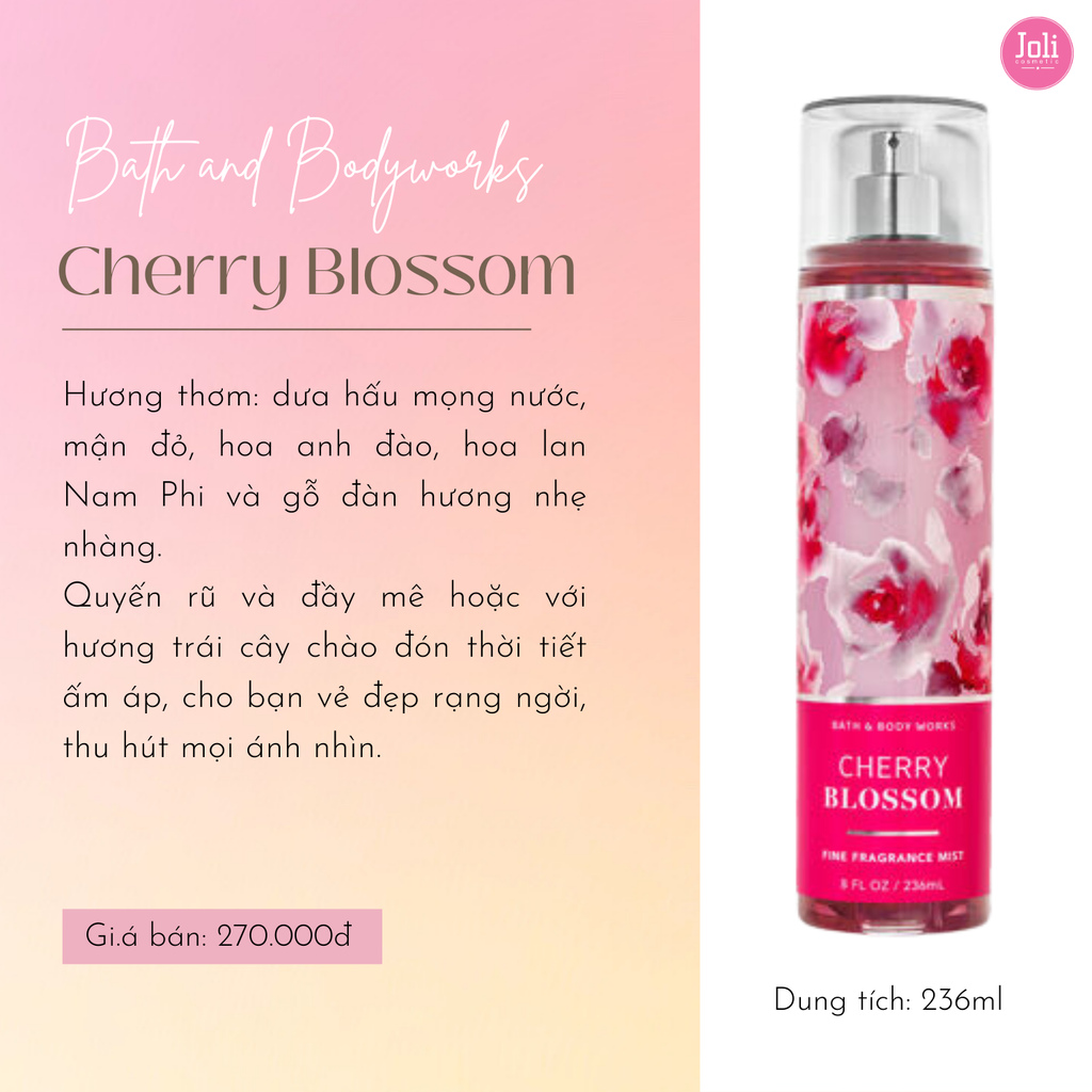 Xịt thơm Bath & Body Works Fine Fragrance Mist 236ml
