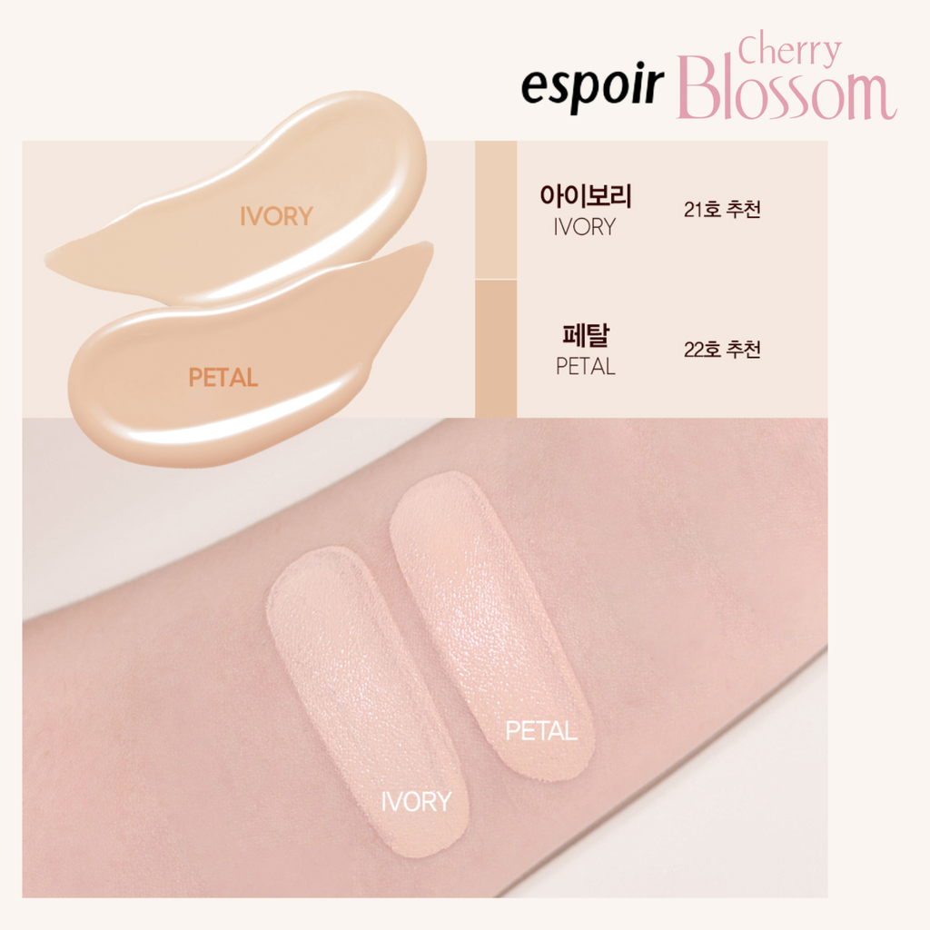 Phấn Nước Espoir Pro Tailor Be Velvet Cover Cushion New Class Cherry Blossom Edition SPF34 PA++ 13g (Tặng kèm lỏi)