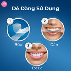 Miếng Dán Trắng Răng Crest 3D Whitestrips 1 Hour Express Levels 12 Whiter