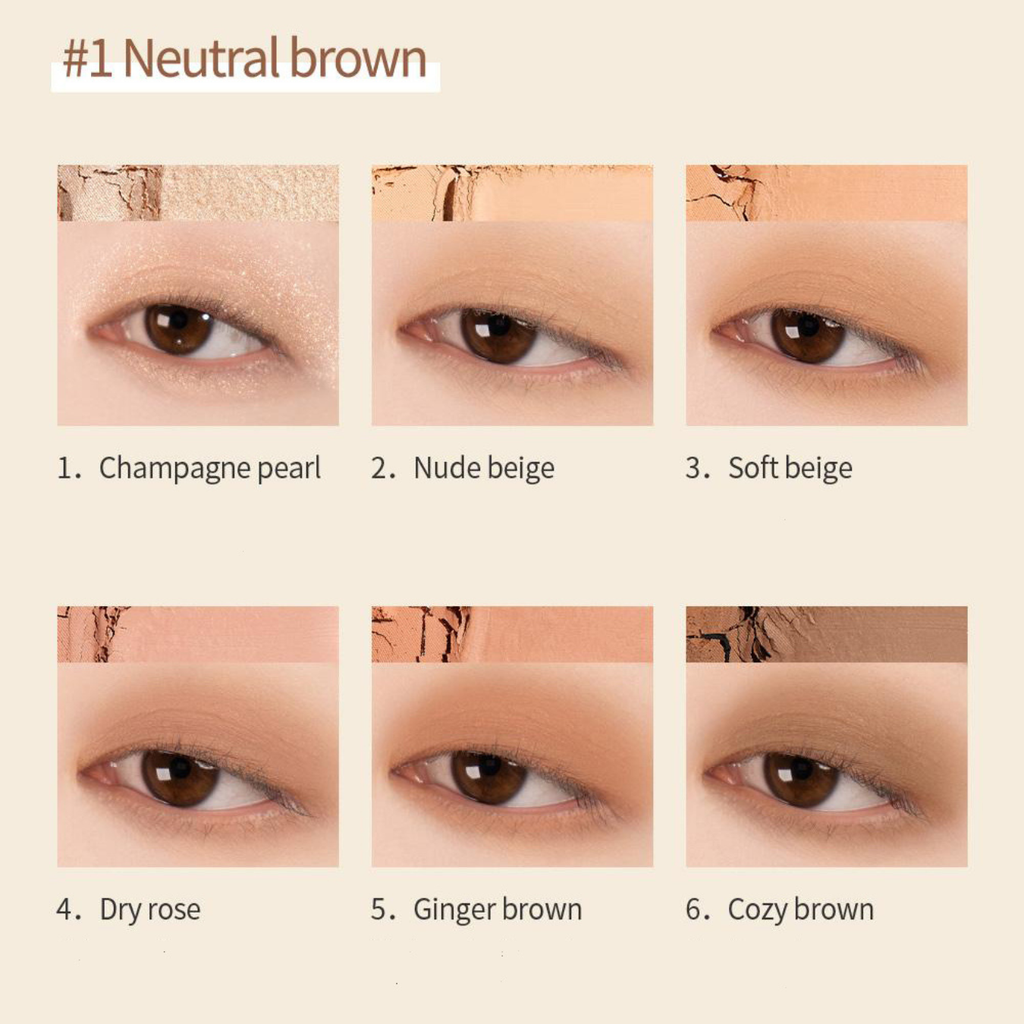Phấn Mắt 6 Màu Too Cool For School Artclass By Rodin Blending Eyes 8g