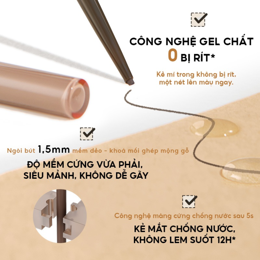 Bút Kẻ Mắt Siêu Mảnh Judydoll Slim Gel Eyeliner 0.6g