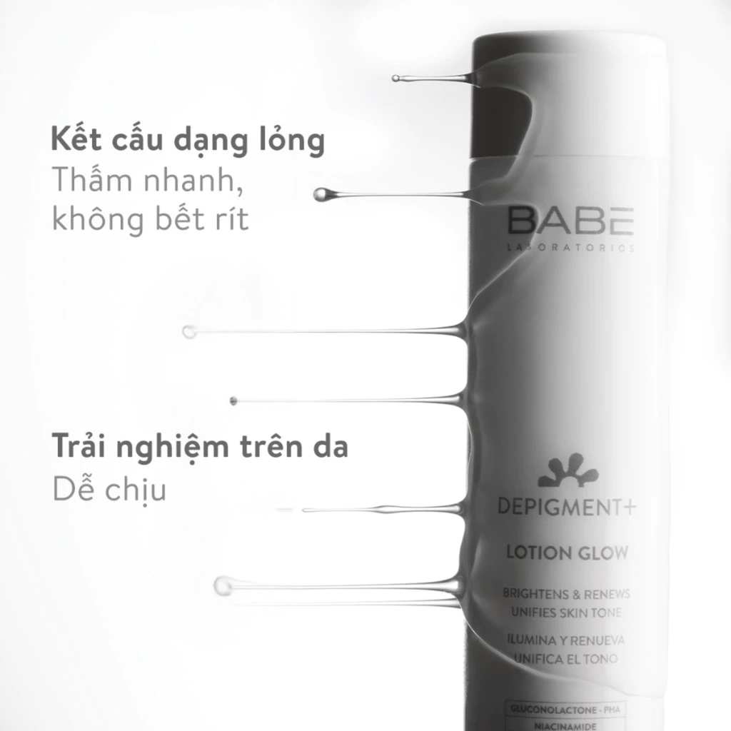 Nước Hoa Hồng Làm Sáng Da Giảm Thâm Nám Babe Depigment+ Lotion Glow 150ml
