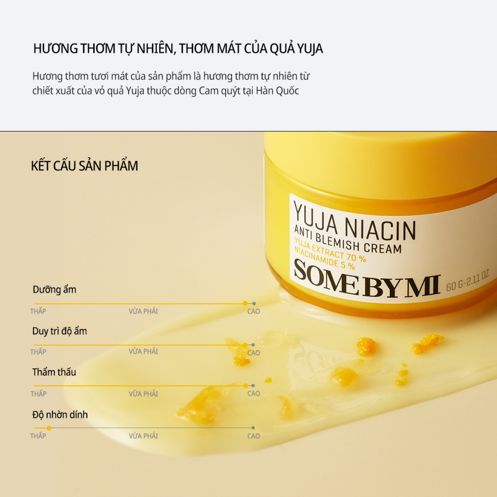 Kem Dưỡng Ẩm Làm Sáng Da Some By Mi Yuja Niacin Anti Blemish Cream 60g