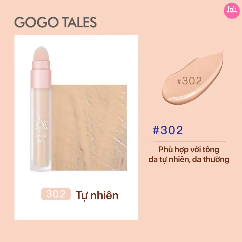 Kem Che Khuyết Điểm 2 Đầu GOGO TALES Moisturizing Traceless Concealer Special Fish