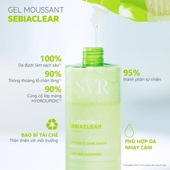 [COMBO] Gel Rửa Mặt Cho Da Dầu SVR Sebiaclear Gel Moussant 400ml + Tặng Gel Rửa Mặt SVR Sebiaclear Gel Moussant 55ml