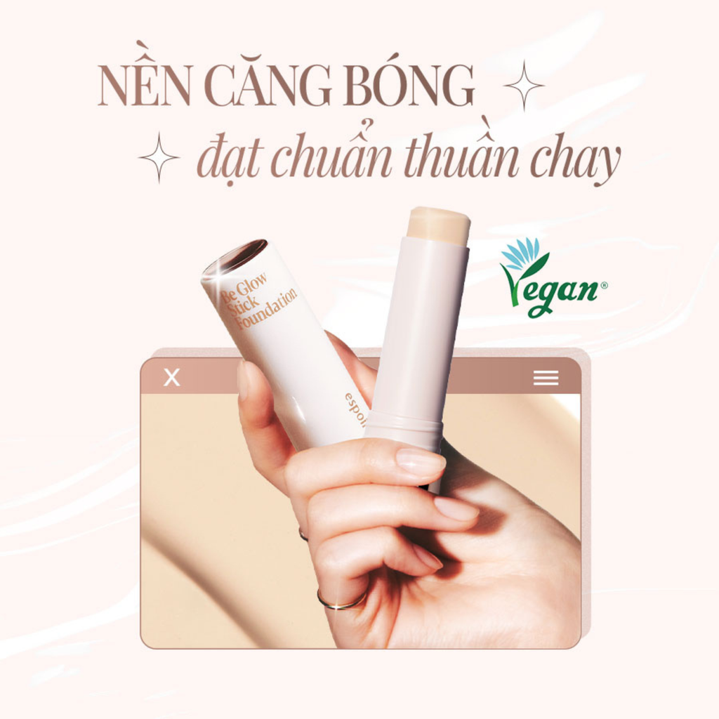 Kem Nền Dạng Thỏi Espoir Be Glow Stick Foundation SPF50+ PA++++ 11g + Tạo Khối Espoir Be Glow Shading Handy