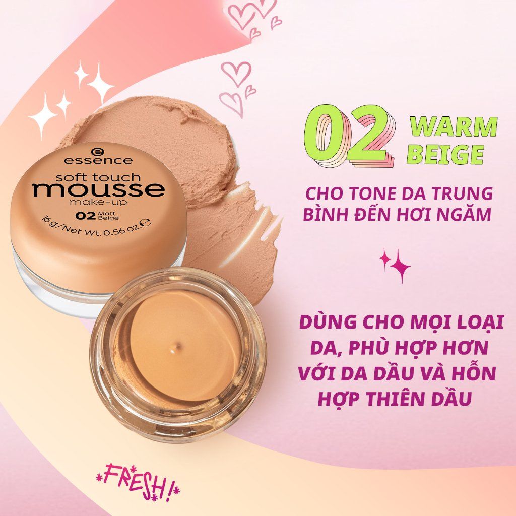 Phấn Tươi Essence Soft Touch Mousse Make-Up Foundation 16g
