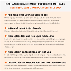 Mặt Nạ Chống Lão Hóa Da Sur.Medic+ Age Control Multi Vita Mask 30g