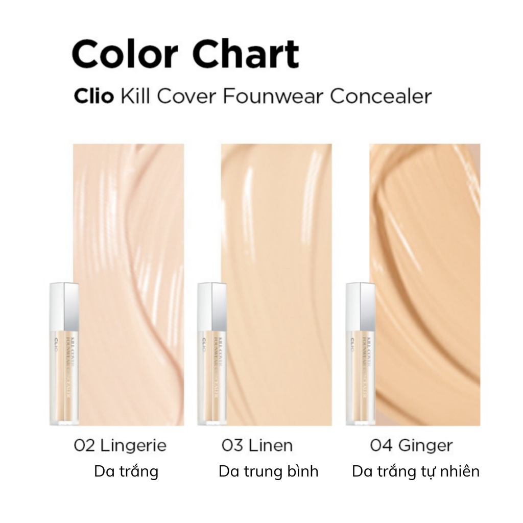 Che Khuyết Điểm Clio Kill Cover Founwear Concealer 6g