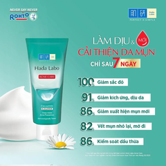 Sữa Rửa Mặt Dành Cho Da Mụn Nhạy Cảm Hada Labo Acne Care Calming Cleanser 80g